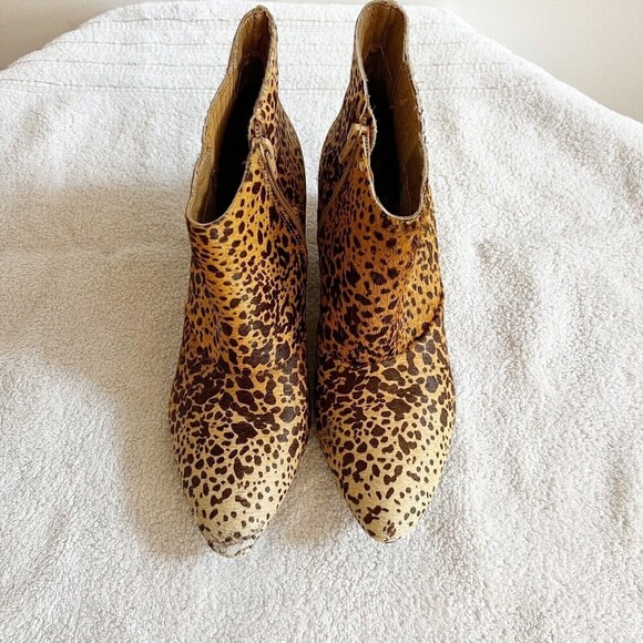 Matisse Womens Teddy Leather Fur Wedge Ankle Boot Bootie Sz 9 Pointed Toe *Read - Picture 5 of 14